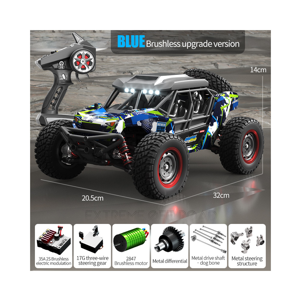 JJRC Q141 1/16 Off Road RC Car (Brushless Version) blue JJRC Q141 1/16 Off Road RC Car (Brushless Version) blue