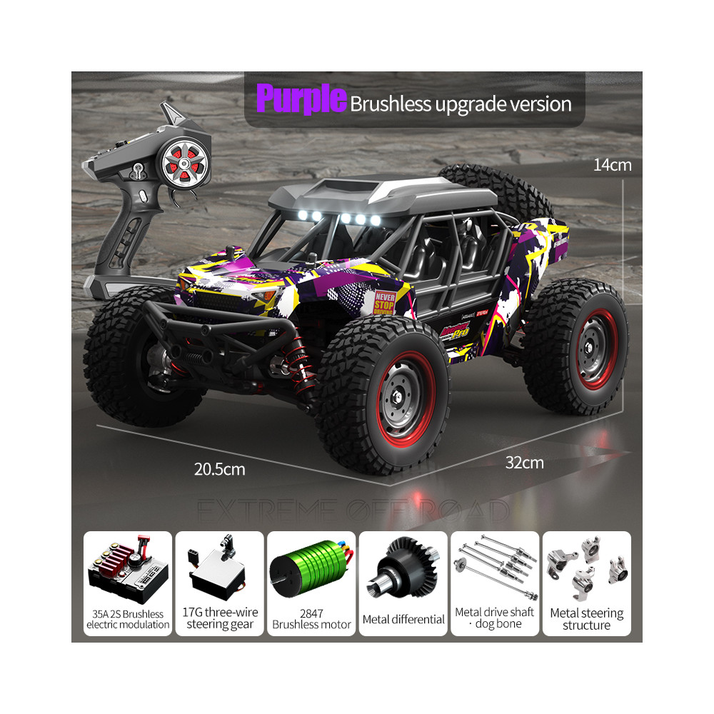 JJRC Q141 1/16 Off Road RC Car (Brushless Version) purple JJRC Q141 1/16 Off Road RC Car (Brushless Version) purple