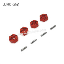 JJRC Q141 RC Car Upgrades Metal Wheel Hex red