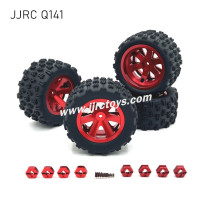 JJRC Q141 RC Car Upgrades Metal Tires red