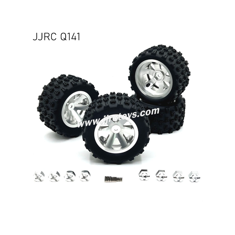JJRC Q141 RC Car Upgrades Metal Tires silver JJRC Q141 RC Car Upgrades Metal Tires silver