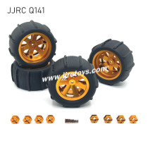 JJRC Q141 RC Car Upgrades Metal Beach Tires  yellow