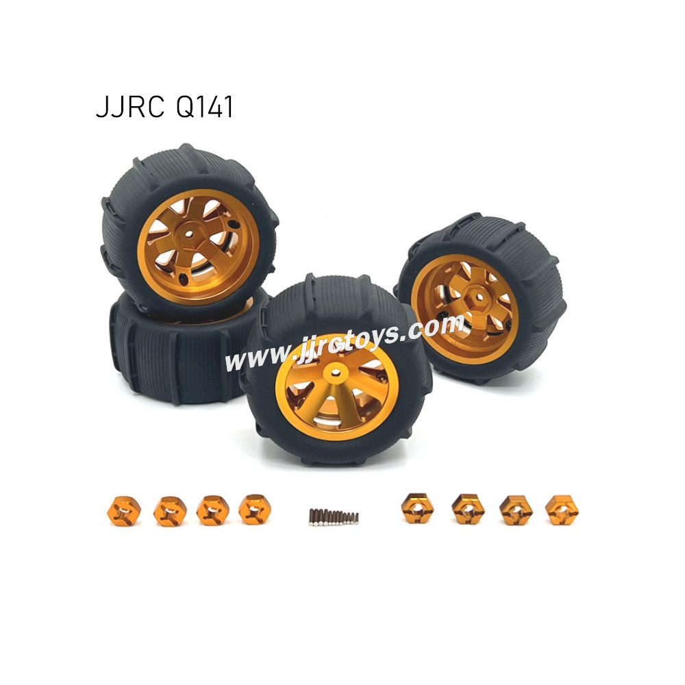 JJRC Q141 RC Car Upgrades Metal Beach Tires yellow JJRC Q141 RC Car Upgrades Metal Beach Tires yellow