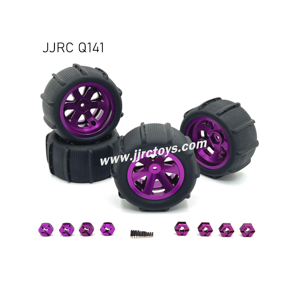 JJRC Q141 RC Car Upgrades Metal Beach Tires purple JJRC Q141 RC Car Upgrades Metal Beach Tires purple