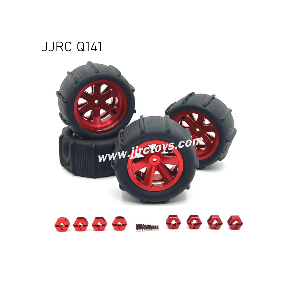 JJRC Q141 RC Car Upgrades Metal Beach Tires red JJRC Q141 RC Car Upgrades Metal Beach Tires red