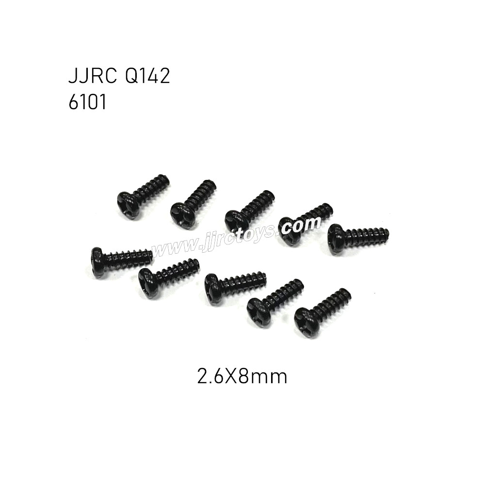 JJRC Q142 4WD RC Car Parts Screw 2.6X8PBH 6101 JJRC Q142 4WD RC Car Parts Screw 2.6X8PBH 6101