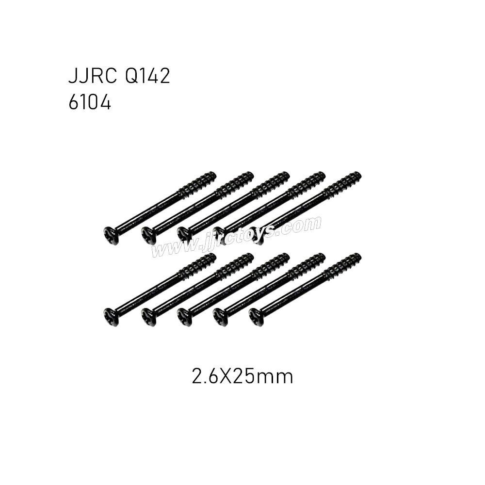 JJRC Q142 4WD RC Car Parts Screw 2.6X25PBH 6104 JJRC Q142 4WD RC Car Parts Screw 2.6X25PBH 6104