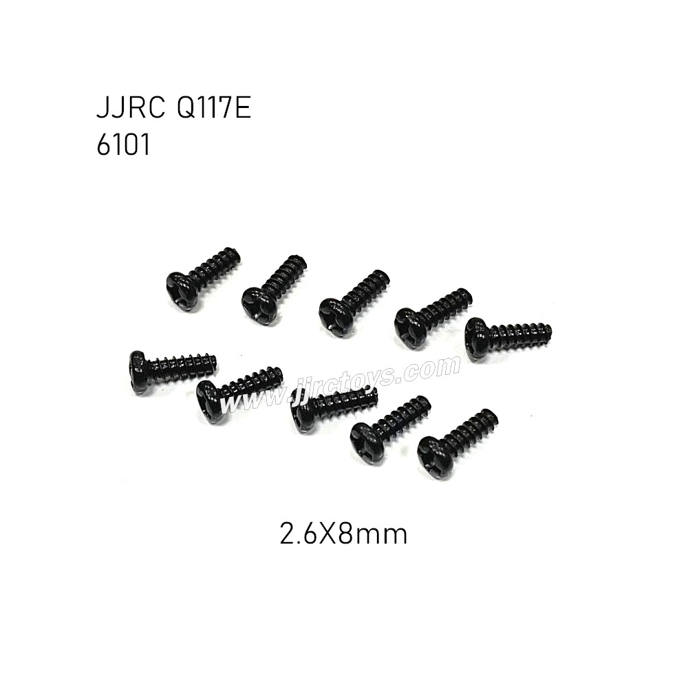 JJRC Q117E RC Car Parts Screw 2.6X8PBH 6101