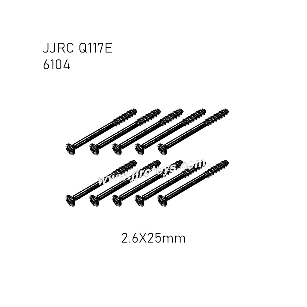 JJRC Q117E RC Car Parts Screw 2.6X25PBH 6104 JJRC Q117E RC Car Parts Screw 2.6X25PBH 6104