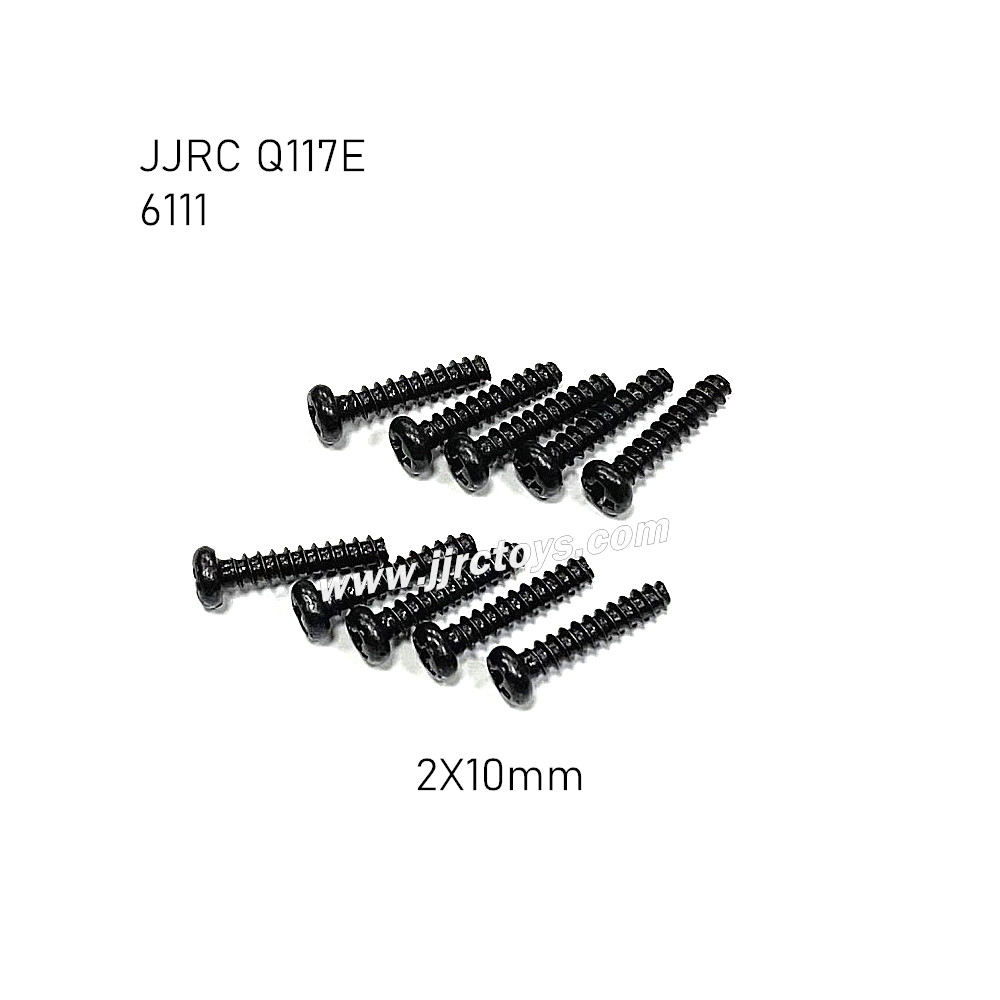 JJRC Q117E 1/16 RC Car Parts Screw 2X10PBH 6111 JJRC Q117E 1/16 RC Car Parts Screw 2X10PBH 6111