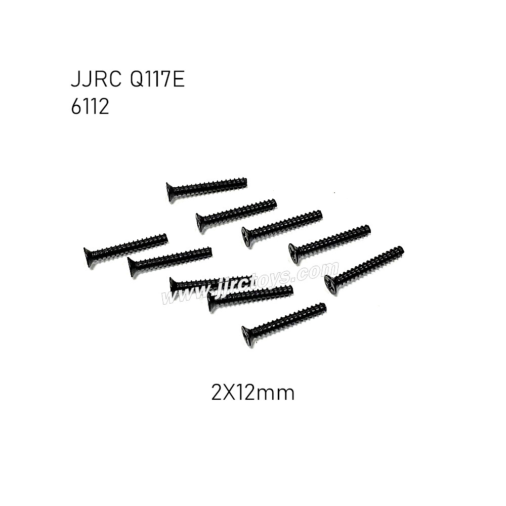 JJRC Q117E 1/16 RC Car Parts Screw 2X12KBH 6112 JJRC Q117E 1/16 RC Car Parts Screw 2X12KBH 6112