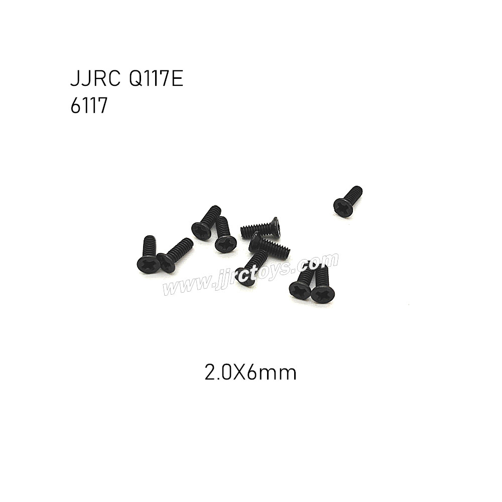 JJRC Q117E 1/16 RC Car Parts Self Tapping Round Head Screw (2.0X6mm) 6117 JJRC Q117E 1/16 RC Car Parts Self Tapping Round Head Screw (2.0X6mm) 6117