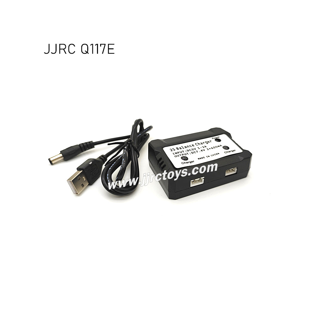 JJRC Q117E 1/16 RC Car Upgrade Parts 7.4V Dual Battery Charger JJRC Q117E 1/16 RC Car Upgrade Parts 7.4V Dual Battery Charger