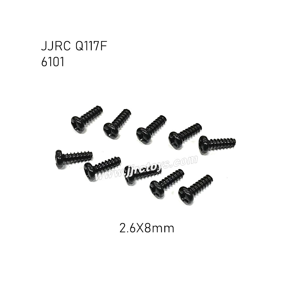 JJRC Q117F 1/16 RC Car Parts Screw 2.6X8PBH 6101