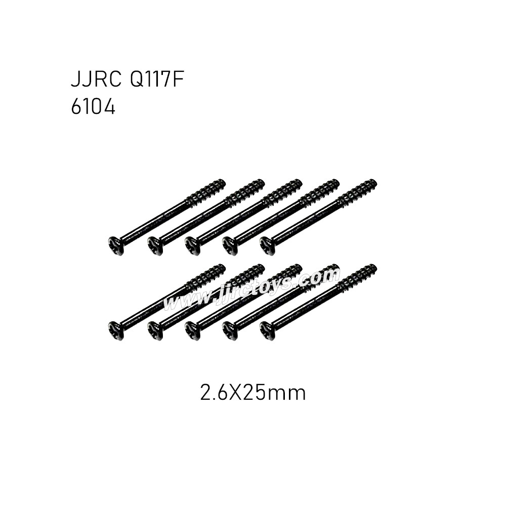 JJRC Q117F 1/16 RC Car Parts Screw 2.6X25PBH 6104 JJRC Q117F 1/16 RC Car Parts Screw 2.6X25PBH 6104