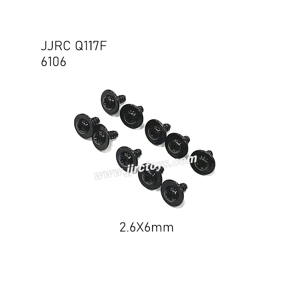 JJRC Q117F 1/16 RC Car Parts Screw 2.6X6PWB 6106 JJRC Q117F 1/16 RC Car Parts Screw 2.6X6PWB 6106