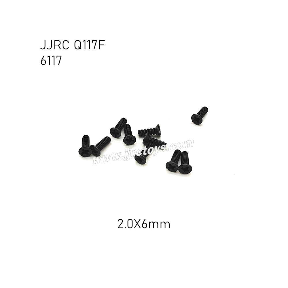 JJRC Q117F 1/16 RC Car Parts Self Tapping Round Head Screw (2.0X6mm) 6117 JJRC Q117F 1/16 RC Car Parts Self Tapping Round Head Screw (2.0X6mm) 6117