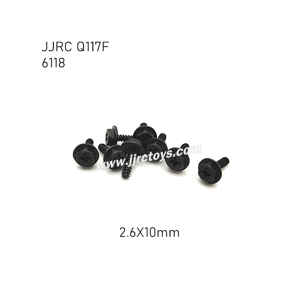 JJRC Q117F 1/16 RC Car Parts Flange Screw (2.6X10mm) 6118 JJRC Q117F 1/16 RC Car Parts Flange Screw (2.6X10mm) 6118