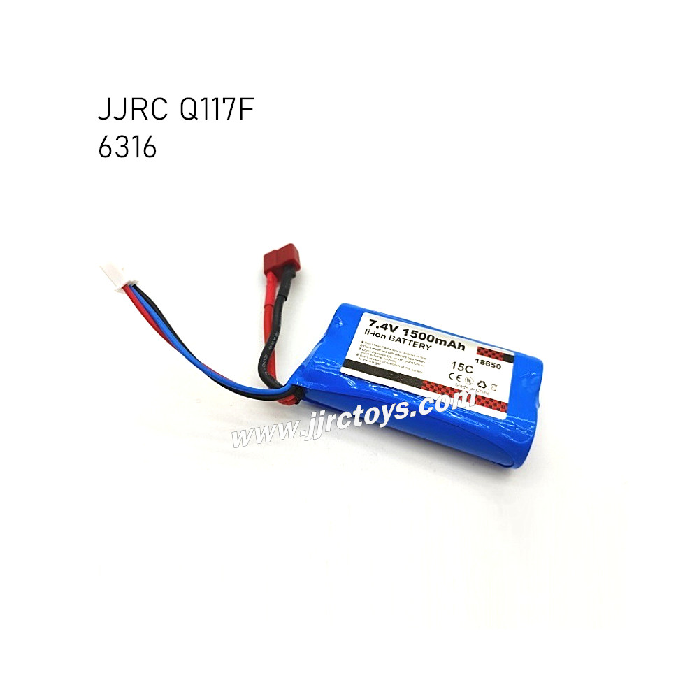 JJRC Q117F 1/16 RC Car Parts 7.4V 15C 1500mAh 18650 Battery 6316 JJRC Q117F 1/16 RC Car Parts 7.4V 15C 1500mAh 18650 Battery 6316