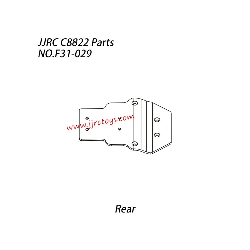 JJRC C8822 RC Car Parts Underbody Rear Aluminum Sheet NO.F31-029 JJRC C8822 RC Car Parts Underbody Rear Aluminum Sheet NO.F31-029