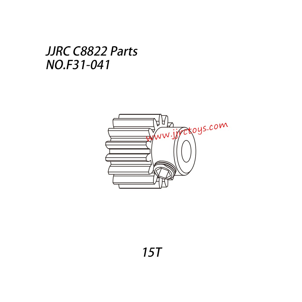 JJRC C8822 RC Truck Parts 15T Motor Teeth NO.F31-041 JJRC C8822 RC Truck Parts 15T Motor Teeth NO.F31-041