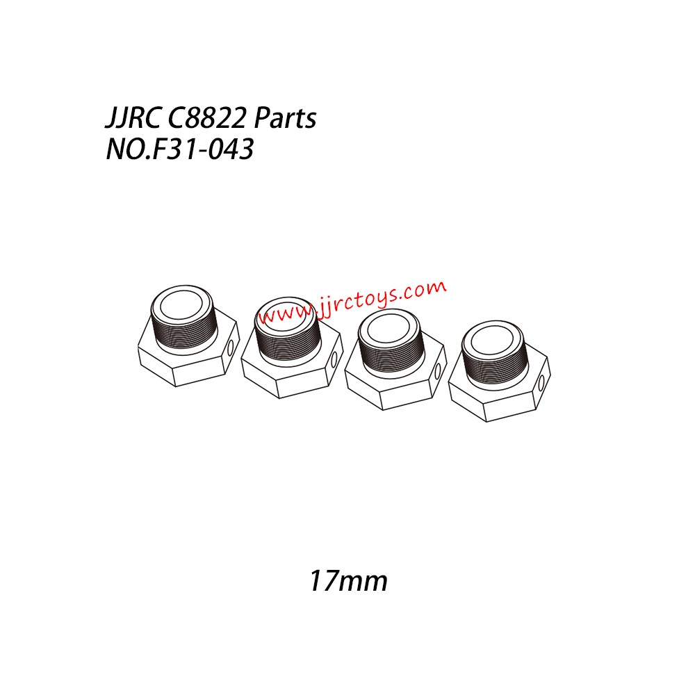 JJRC C8822 RC Truck Parts 17mm Hexagonal Adaptor NO.F31-043 JJRC C8822 RC Truck Parts 17mm Hexagonal Adaptor NO.F31-043