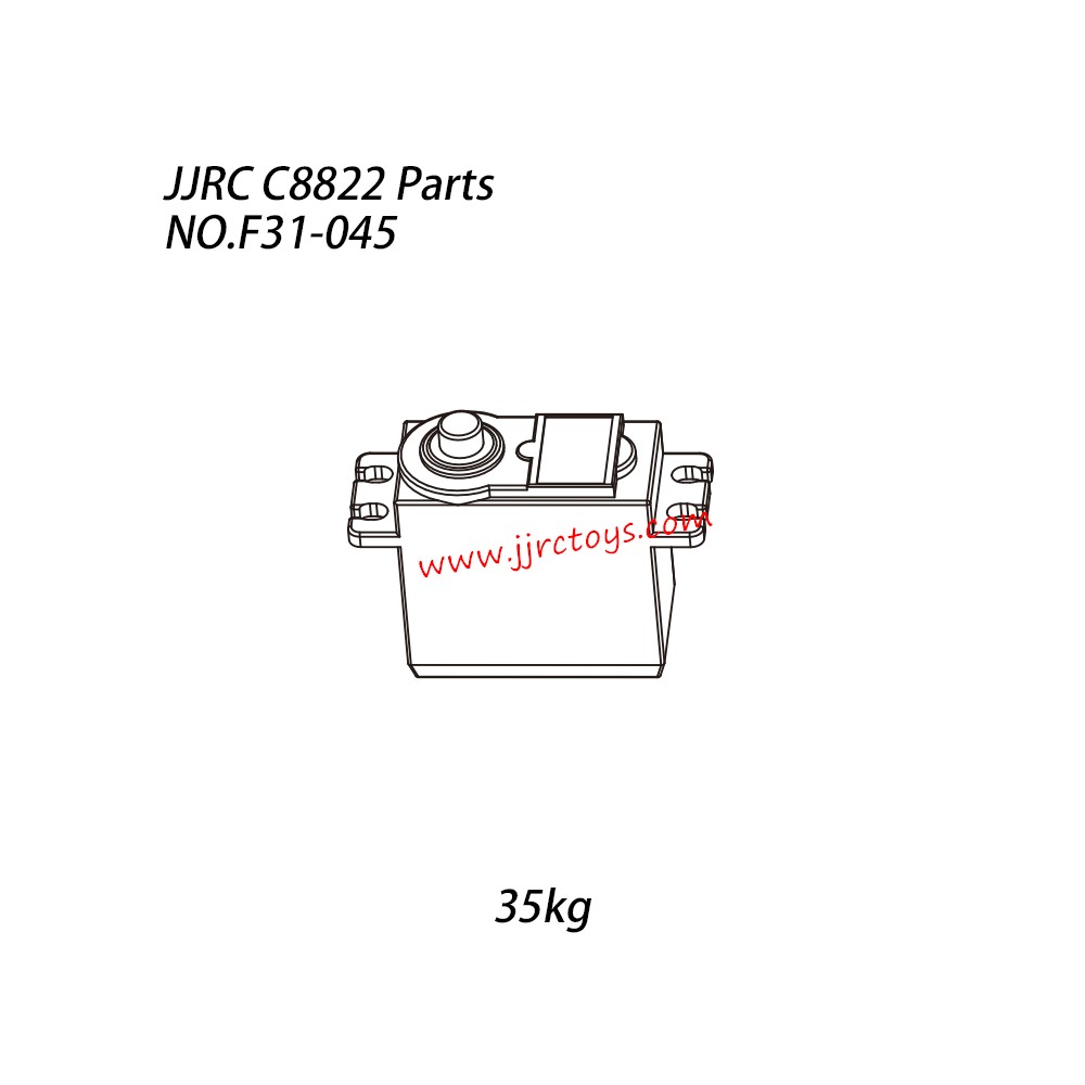 JJRC C8822 RC Truck Parts 35KG Waterproof Servo With Steel Teeth NO.F31-045 JJRC C8822 RC Truck Parts 35KG Waterproof Servo With Steel Teeth NO.F31-045