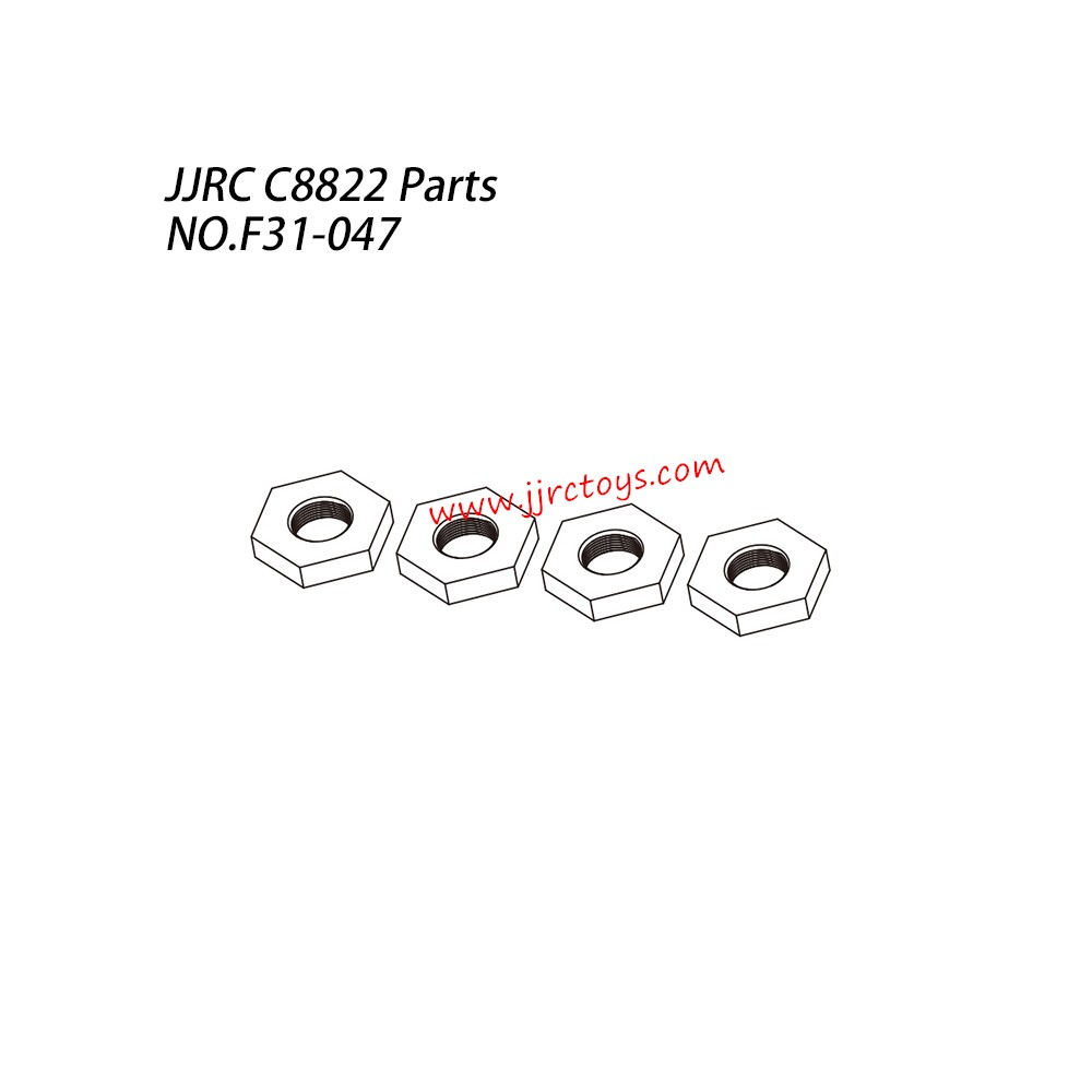JJRC C8822 RC Truck Parts Tire Hex Nut NO.F31-047