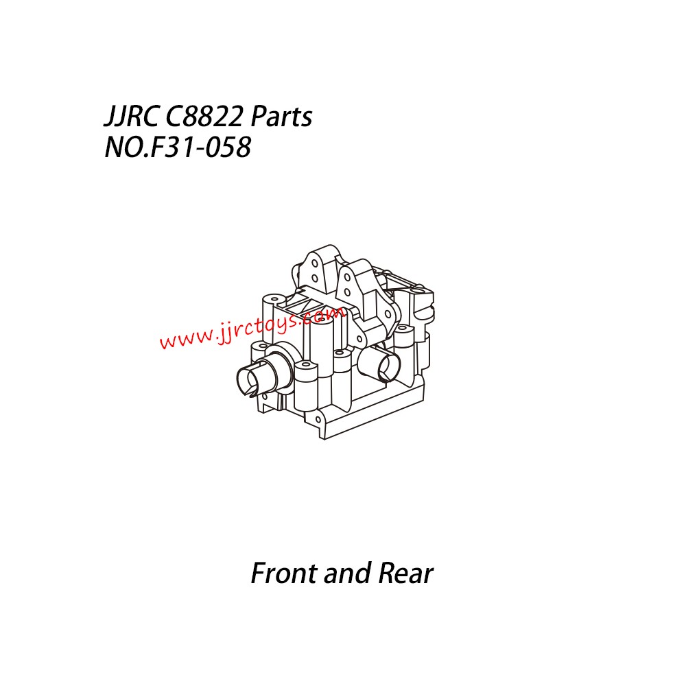 JJRC C8822 Parts Front And Rear Differential Gearbox Assembly NO.F31-058 JJRC C8822 Parts Front And Rear Differential Gearbox Assembly NO.F31-058