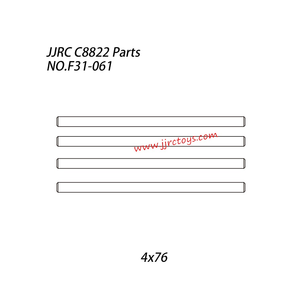 JJRC C8822 RC Truck Parts Lower Swing Arm (4x76) Steel Axle NO.F31-061 JJRC C8822 RC Truck Parts Lower Swing Arm (4x76) Steel Axle NO.F31-061