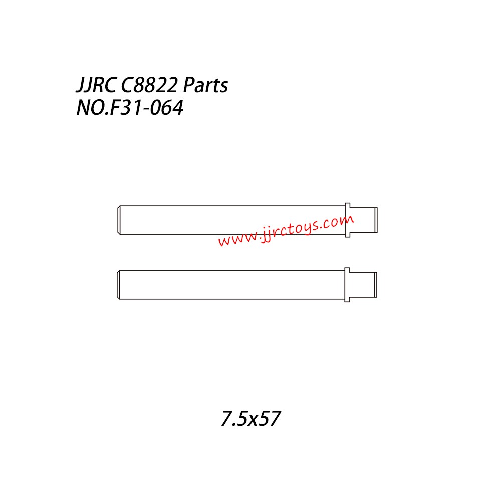 JJRC C8822 Parts Clutch Vertical Shaft (7.5x57) NO.F31-064 JJRC C8822 Parts Clutch Vertical Shaft (7.5x57) NO.F31-064