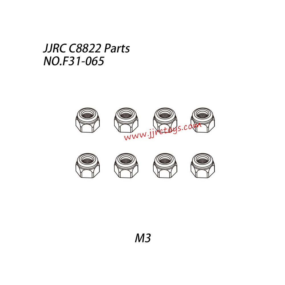 JJRC C8822 RC Truck Parts M3 Anti Loosening Nut NO.F31-065 JJRC C8822 RC Truck Parts M3 Anti Loosening Nut NO.F31-065