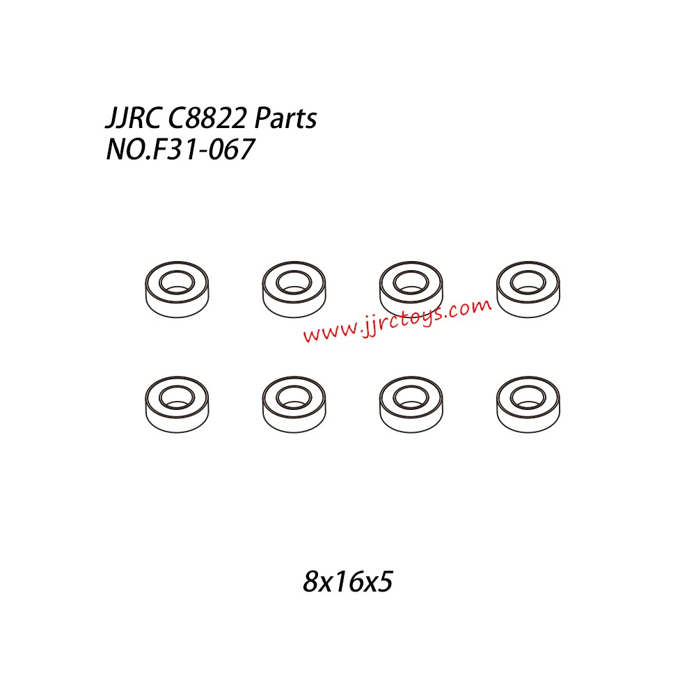 JJRC C8822 RC Truck Parts 688 Bearing (8x16x5) NO.F31-067 JJRC C8822 RC Truck Parts 688 Bearing (8x16x5) NO.F31-067