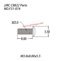 JJRC C8822 Parts Hexagon Socket Head Cap Screw (M3.0x8.00x5.5) NO.F31-074