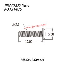 JJRC C8822 Parts Hexagon Socket Head Cap Screw (M3.0x12.00x5.5) NO.F31-076