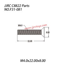 JJRC C8822 Parts Hexagon Socket Head Cap Screw (M4x22x8) NO.F31-081