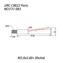 JJRC C8822 Parts Hexagon Socket Head Cap Screw (M3.0x5.00+30x4x6) NO.F31-083