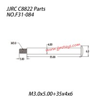 JJRC C8822 Parts Hexagon Socket Head Cap Screw (M3.0x5.00+35x4x6) NO.F31-084