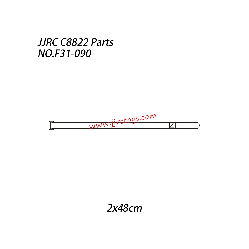 JJRC C8822 Parts Battery Tie - Vertical (2x48cm) NO.F31-089 JJRC C8822 Parts Battery Tie - Vertical (2x48cm) NO.F31-089