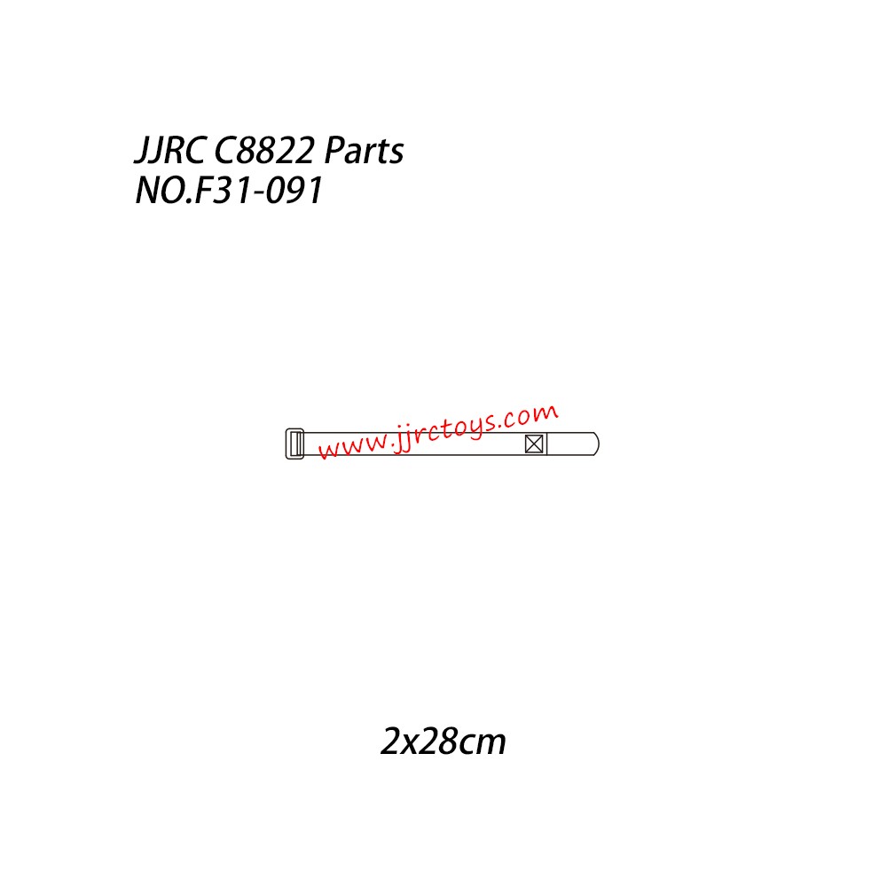 JJRC C8822 Parts Battery Tie - Horizontal (2x28cm) NO.F31-091 JJRC C8822 Parts Battery Tie - Horizontal (2x28cm) NO.F31-091