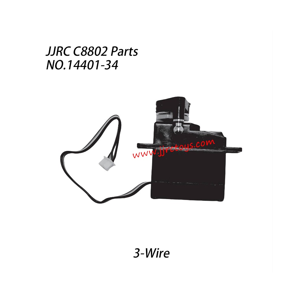 JJRC C8802 Parts 3 Wire Steering Servo and Assembly 14401-34 JJRC C8802 Parts 3 Wire Steering Servo and Assembly 14401-34