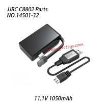 JJRC C8802 RC Truck Parts Li-ion Battery Pack (11.1V 1050mAh) USB Charger 14501-32