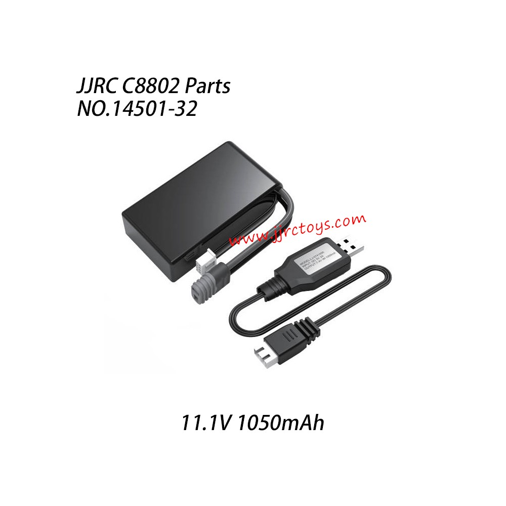 JJRC C8802 RC Truck Parts Li-ion Battery Pack (11.1V 1050mAh) USB Charger 14501-32 JJRC C8802 RC Truck Parts Li-ion Battery Pack (11.1V 1050mAh) USB Charger 14501-32