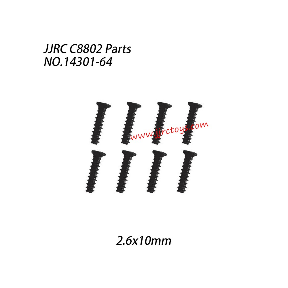 JJRC C8802 RC Truck Parts Round Head 2.6*10mm 14301-64 JJRC C8802 RC Truck Parts Round Head 2.6*10mm 14301-64