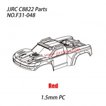 JJRC C8822 RC Truck Parts PC Car Shell (1.5mm PC) NO.F31-048 red