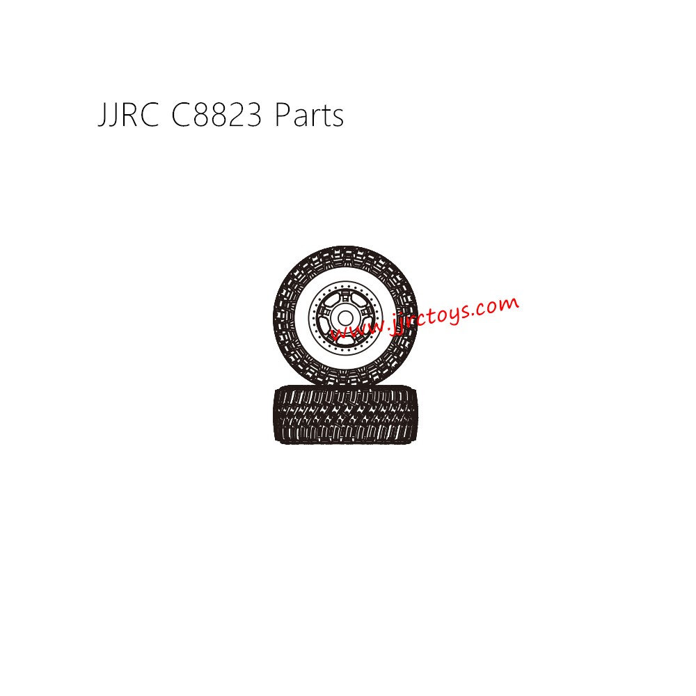 JJRC C8823 RC Truck Parts Rubber Tire