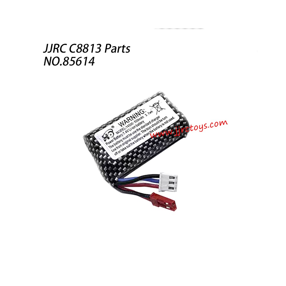 JJRC C8813 RC Truck Parts 7.4v 500mAh Li-ion Battery (New Black Version) 85614