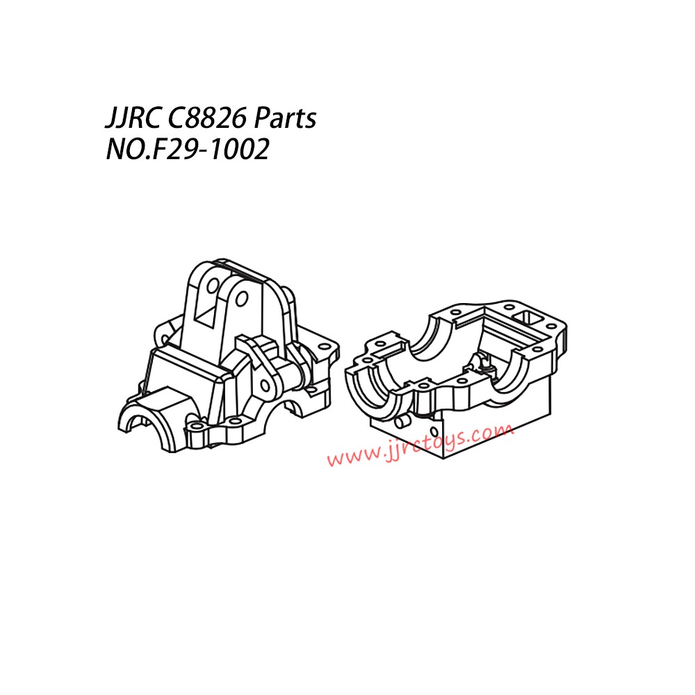 JJRC C8826 RC Car Parts Front And Rear Gearbox Shells F29-1002 JJRC C8826 RC Car Parts Front And Rear Gearbox Shells F29-1002