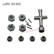 JJRC Q130C Parts Metal Hex Adapters , Metal Hex Socket Tire Wrench and M4 Lock Nuts