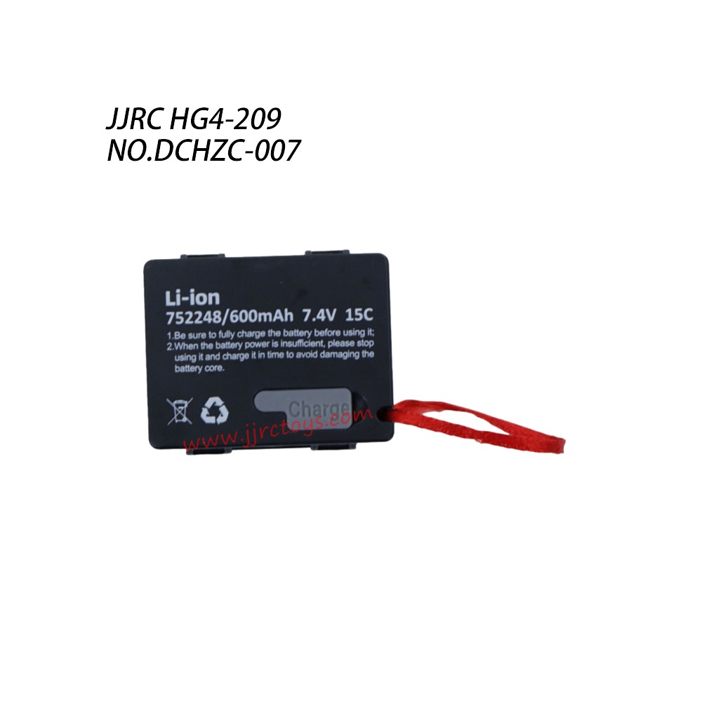 JJRC HG4-209 4x4 Runner Parts 7.4V 600mAh Battery DCHZC-007